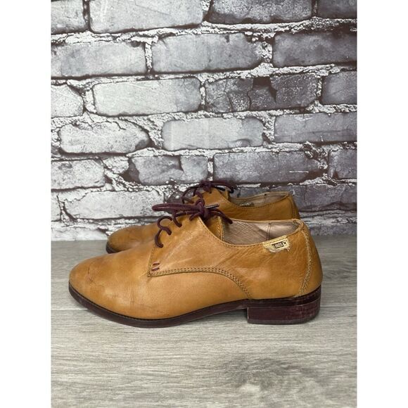 Pikolinos Brown Leather Lace Up Plain Oxfords Shoes Women Sz 38EU/7.5M US - Picture 10 of 16
